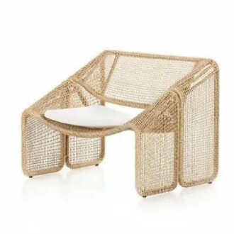 Modern Nordic Rattan Lounge Chair Review - Elegant Velvet Outdoor/Indoor Sofa Chair