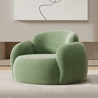 Luxury Minimalist Lounge Sofa - Modern Comfort Single Seater Green Review
