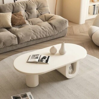 Modern Nordic Pine Wood Oval Coffee Table Review - Stylish and Durable